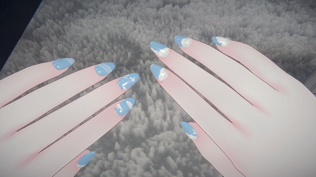 無料【テクスチャのみ】シンプルジェルネイル用テクスチャ「空模様晴」