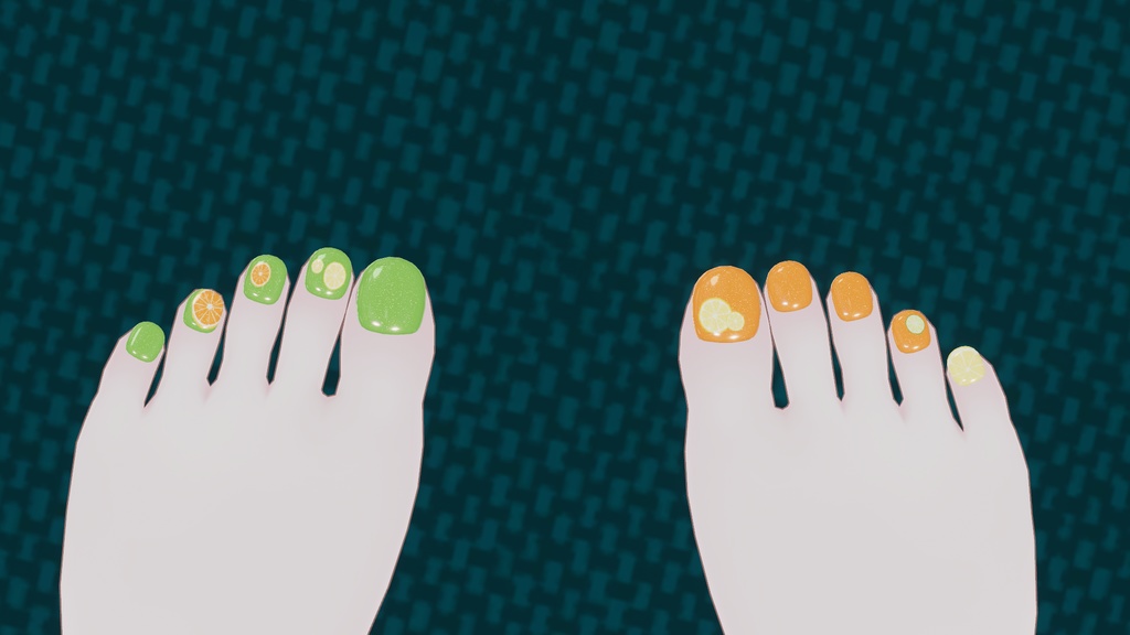 【テクスチャのみ】シンプルジェルネイル用テクスチャ「柑橘」