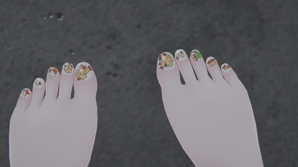 【テクスチャのみ】シンプルジェルネイル用テクスチャ「てんぷら」