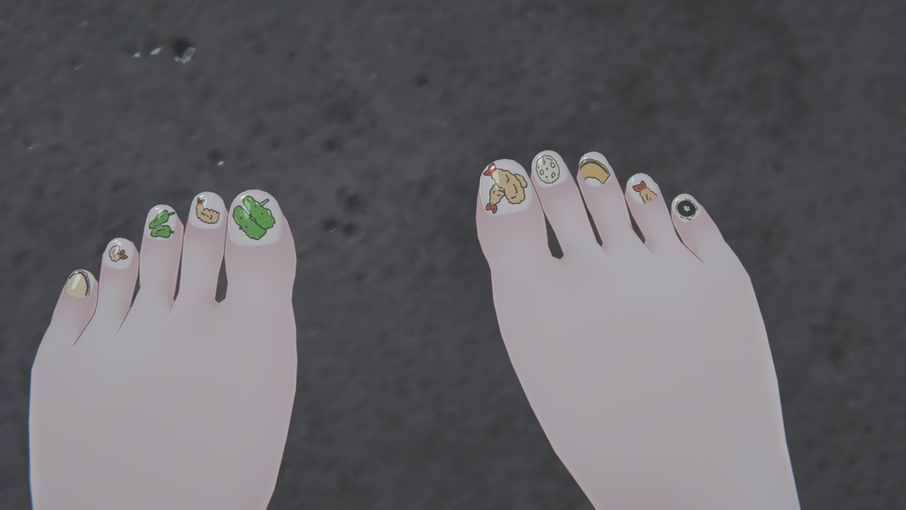 【テクスチャのみ】シンプルジェルネイル用テクスチャ「てんぷら」