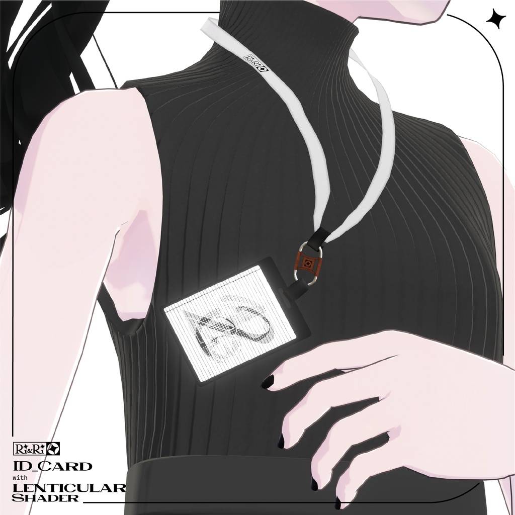 【5アバター対応】ID CARD with LENTICULAR Shader