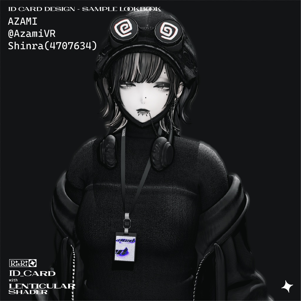 【5アバター対応】ID CARD with LENTICULAR Shader