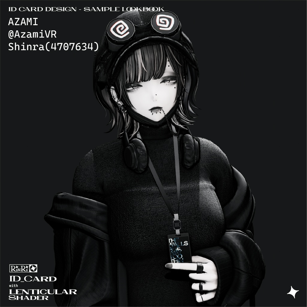 【5アバター対応】ID CARD with LENTICULAR Shader