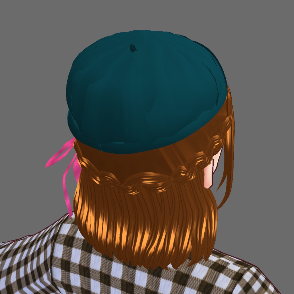 Vroid用 β版専用 ベレー帽 3色セット ヘアープリセット素材 (合体可能) vroid studio ベータ版 beta β