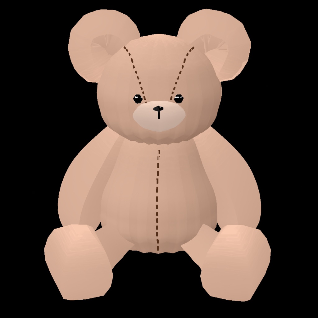Vroid用 β版専用 頭の上で動くテディベア!男女兼用 ヘアープリセット素材 (合体可能) TeddyBear 毛绒熊 곰 인형 ʕ·ᴥ·ʔ くま クマ 熊 ぬいぐるみ ロリ系 ゴスロリ vroid studio ベータ版 beta β