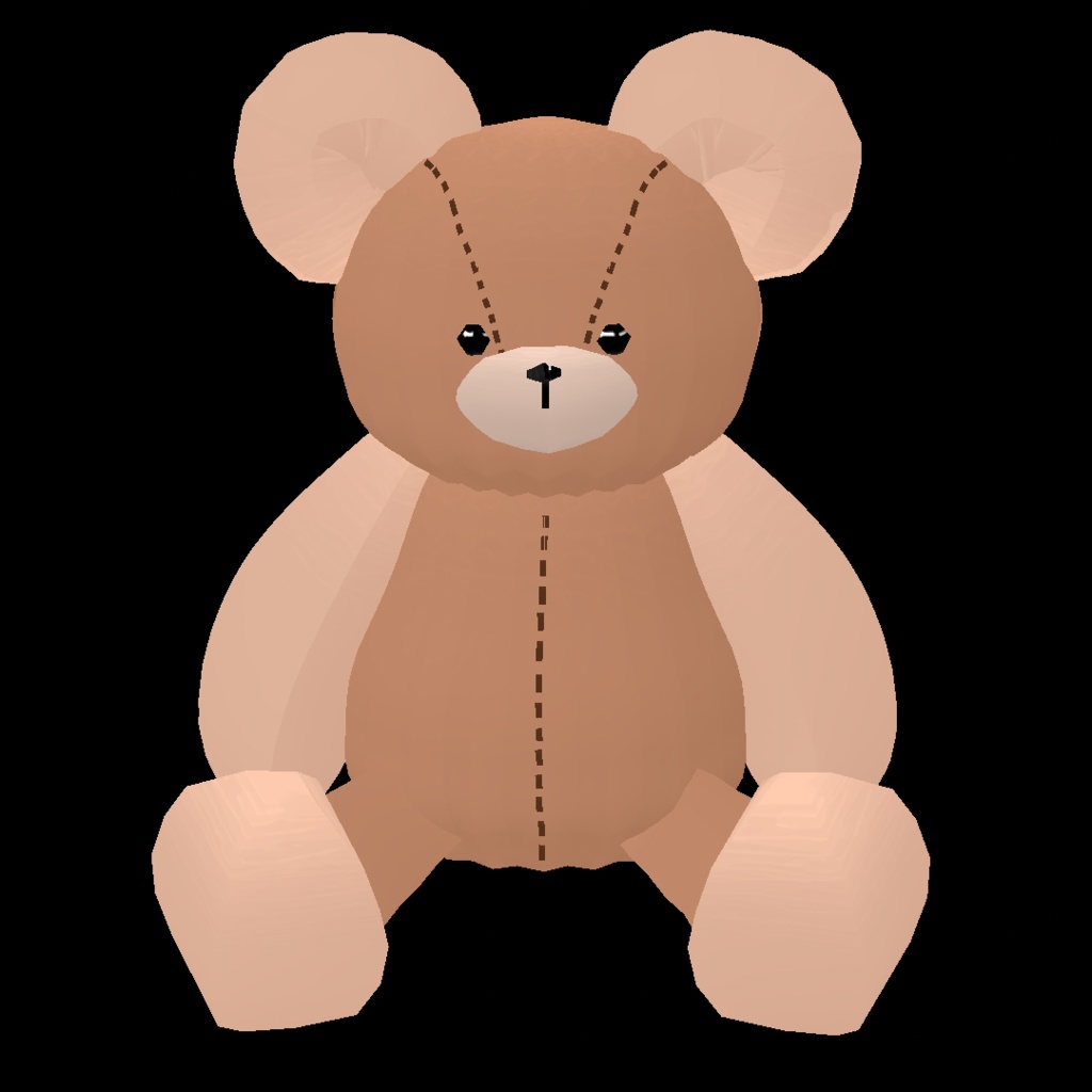 Vroid用 β版専用 頭の上で動くテディベア!男女兼用 ヘアープリセット素材 (合体可能) TeddyBear 毛绒熊 곰 인형 ʕ·ᴥ·ʔ くま クマ 熊 ぬいぐるみ ロリ系 ゴスロリ vroid studio ベータ版 beta β