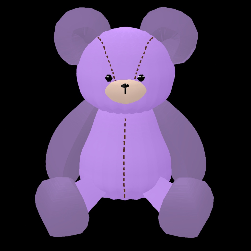 Vroid用 β版専用 頭の上で動くテディベア!男女兼用 ヘアープリセット素材 (合体可能) TeddyBear 毛绒熊 곰 인형 ʕ·ᴥ·ʔ くま クマ 熊 ぬいぐるみ ロリ系 ゴスロリ vroid studio ベータ版 beta β