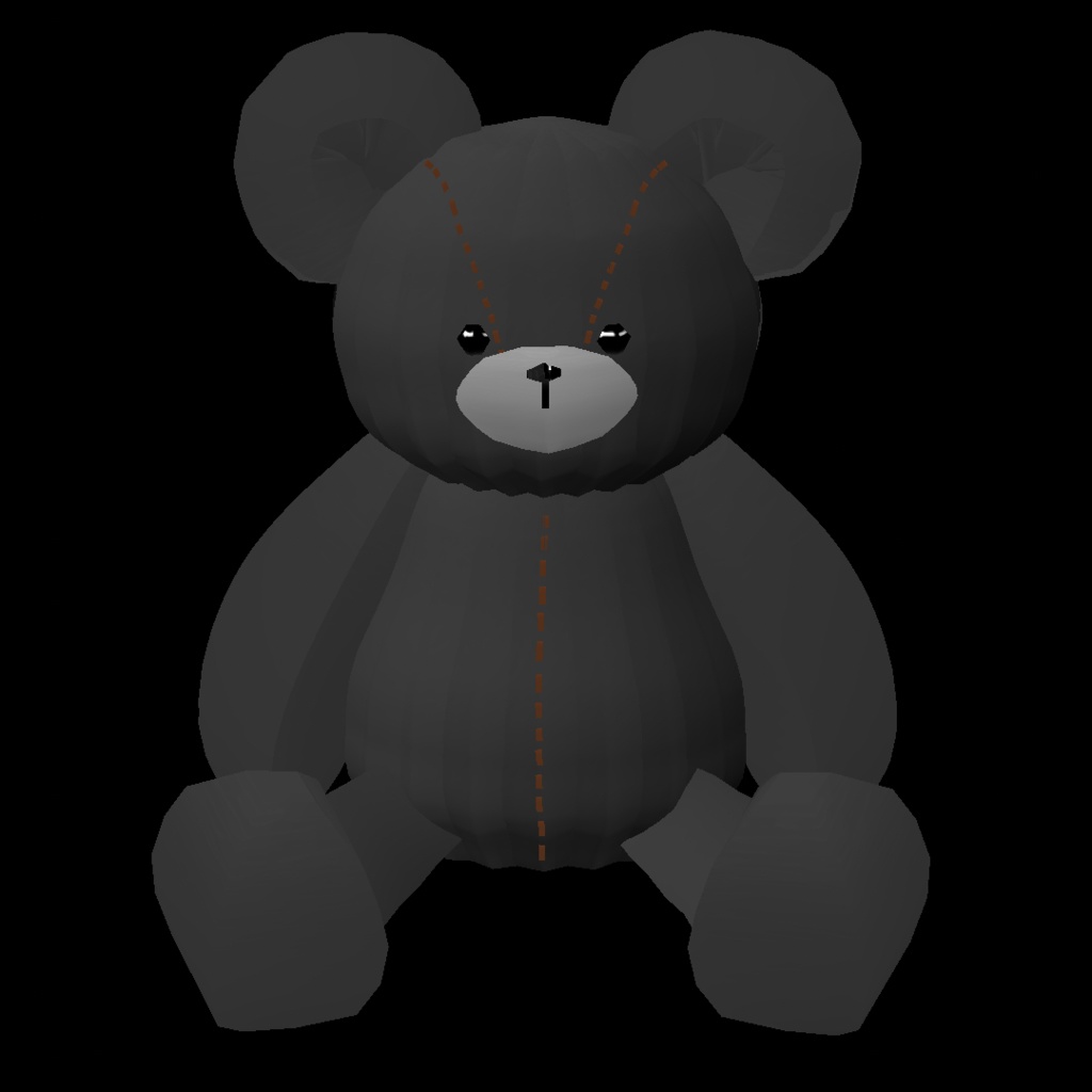 Vroid用 β版専用 頭の上で動くテディベア!男女兼用 ヘアープリセット素材 (合体可能) TeddyBear 毛绒熊 곰 인형 ʕ·ᴥ·ʔ くま クマ 熊 ぬいぐるみ ロリ系 ゴスロリ vroid studio ベータ版 beta β