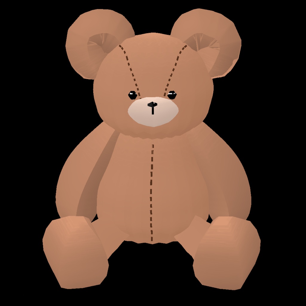 Vroid用 β版専用 頭の上で動くテディベア!男女兼用 ヘアープリセット素材 (合体可能) TeddyBear 毛绒熊 곰 인형 ʕ·ᴥ·ʔ くま クマ 熊 ぬいぐるみ ロリ系 ゴスロリ vroid studio ベータ版 beta β