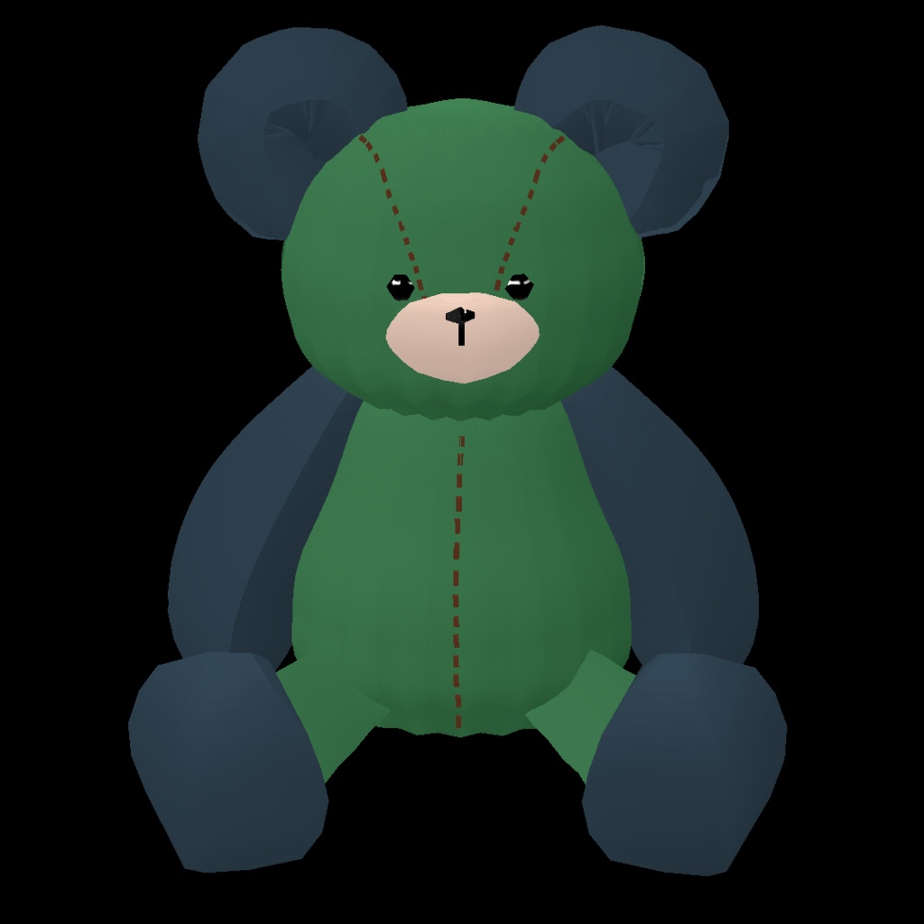 Vroid用 β版専用 頭の上で動くテディベア!男女兼用 ヘアープリセット素材 (合体可能) TeddyBear 毛绒熊 곰 인형 ʕ·ᴥ·ʔ くま クマ 熊 ぬいぐるみ ロリ系 ゴスロリ vroid studio ベータ版 beta β