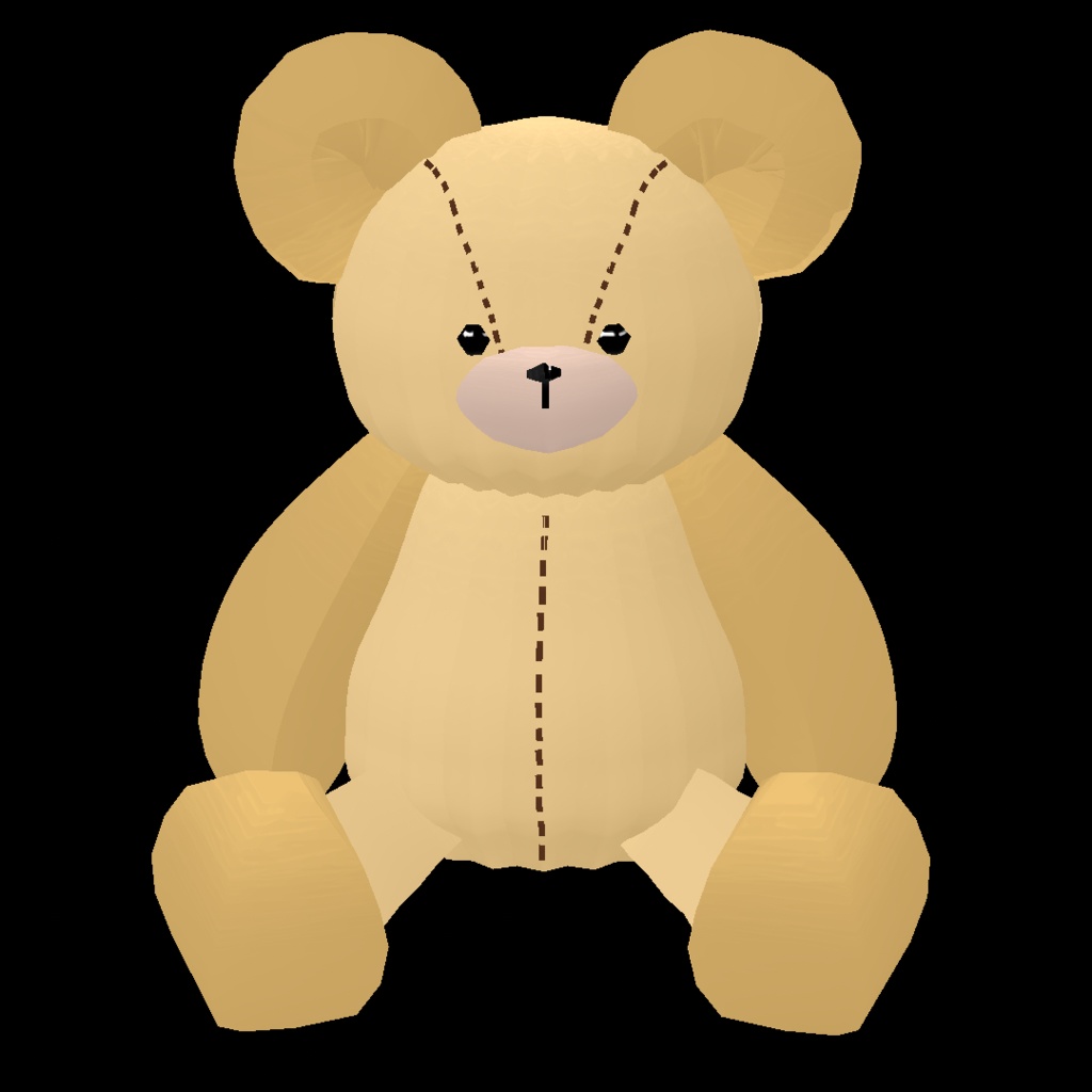 Vroid用 β版専用 頭の上で動くテディベア!男女兼用 ヘアープリセット素材 (合体可能) TeddyBear 毛绒熊 곰 인형 ʕ·ᴥ·ʔ くま クマ 熊 ぬいぐるみ ロリ系 ゴスロリ vroid studio ベータ版 beta β