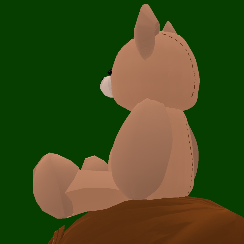 Vroid用 β版専用 頭の上で動くテディベア!男女兼用 ヘアープリセット素材 (合体可能) TeddyBear 毛绒熊 곰 인형 ʕ·ᴥ·ʔ くま クマ 熊 ぬいぐるみ ロリ系 ゴスロリ vroid studio ベータ版 beta β