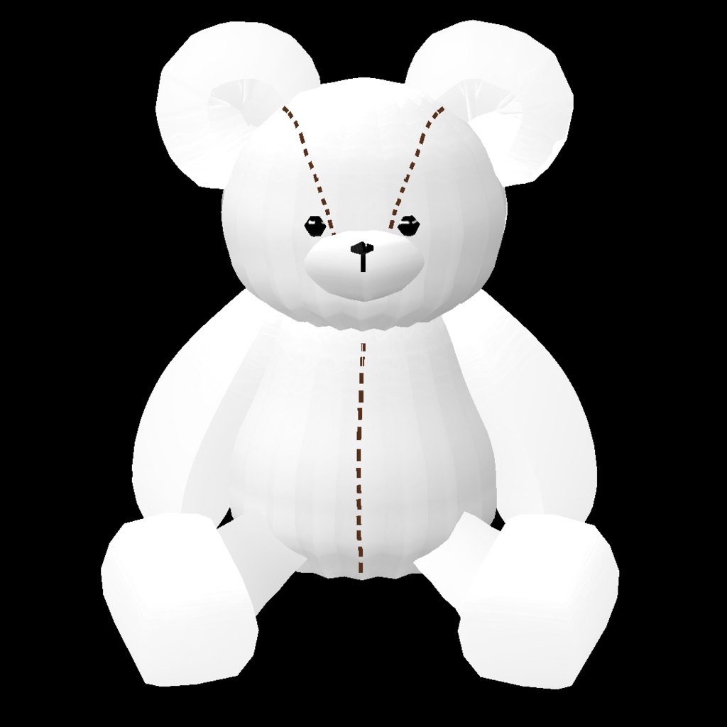 Vroid用 β版専用 頭の上で動くテディベア!男女兼用 ヘアープリセット素材 (合体可能) TeddyBear 毛绒熊 곰 인형 ʕ·ᴥ·ʔ くま クマ 熊 ぬいぐるみ ロリ系 ゴスロリ vroid studio ベータ版 beta β