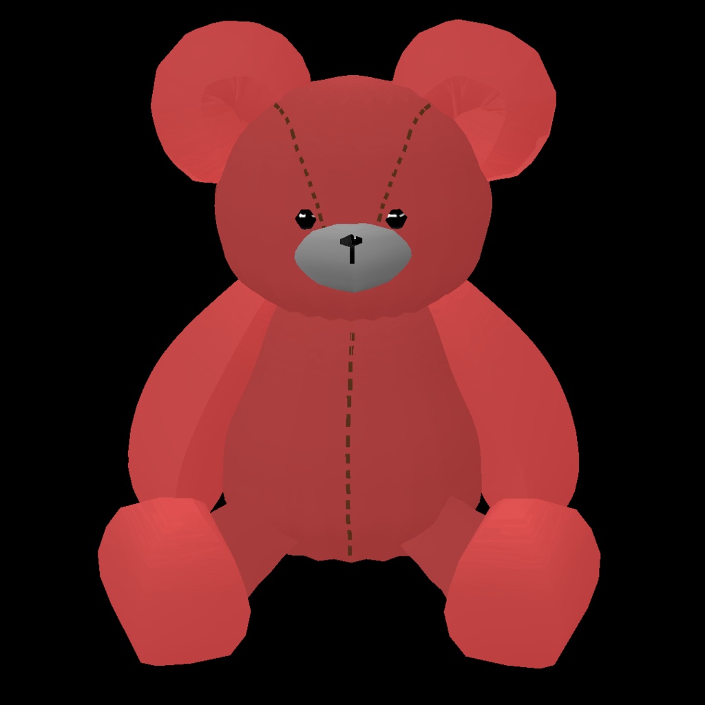 Vroid用 β版専用 頭の上で動くテディベア!男女兼用 ヘアープリセット素材 (合体可能) TeddyBear 毛绒熊 곰 인형 ʕ·ᴥ·ʔ くま クマ 熊 ぬいぐるみ ロリ系 ゴスロリ vroid studio ベータ版 beta β