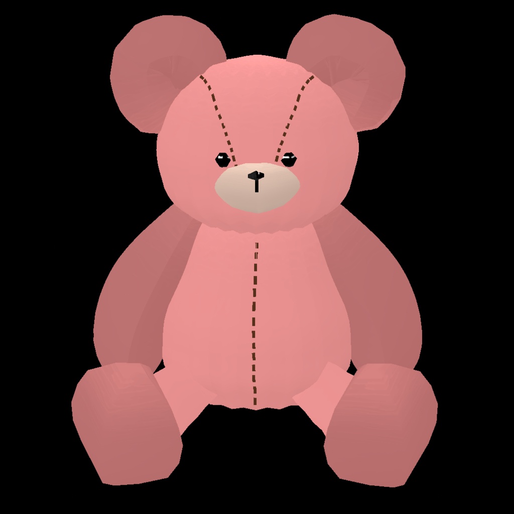 Vroid用 β版専用 頭の上で動くテディベア!男女兼用 ヘアープリセット素材 (合体可能) TeddyBear 毛绒熊 곰 인형 ʕ·ᴥ·ʔ くま クマ 熊 ぬいぐるみ ロリ系 ゴスロリ vroid studio ベータ版 beta β