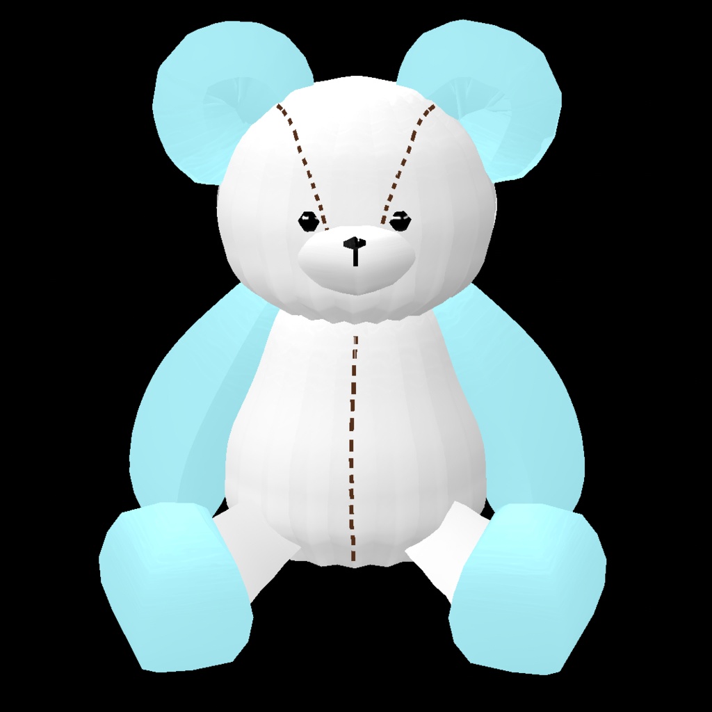 Vroid用 β版専用 頭の上で動くテディベア!男女兼用 ヘアープリセット素材 (合体可能) TeddyBear 毛绒熊 곰 인형 ʕ·ᴥ·ʔ くま クマ 熊 ぬいぐるみ ロリ系 ゴスロリ vroid studio ベータ版 beta β