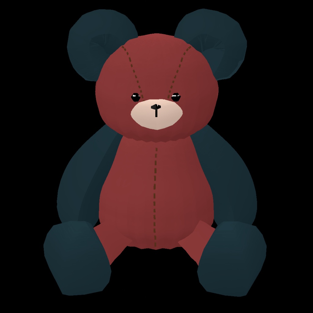 Vroid用 β版専用 頭の上で動くテディベア!男女兼用 ヘアープリセット素材 (合体可能) TeddyBear 毛绒熊 곰 인형 ʕ·ᴥ·ʔ くま クマ 熊 ぬいぐるみ ロリ系 ゴスロリ vroid studio ベータ版 beta β