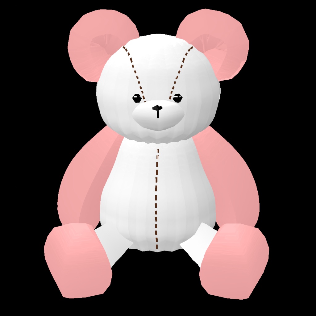 Vroid用 β版専用 頭の上で動くテディベア!男女兼用 ヘアープリセット素材 (合体可能) TeddyBear 毛绒熊 곰 인형 ʕ·ᴥ·ʔ くま クマ 熊 ぬいぐるみ ロリ系 ゴスロリ vroid studio ベータ版 beta β