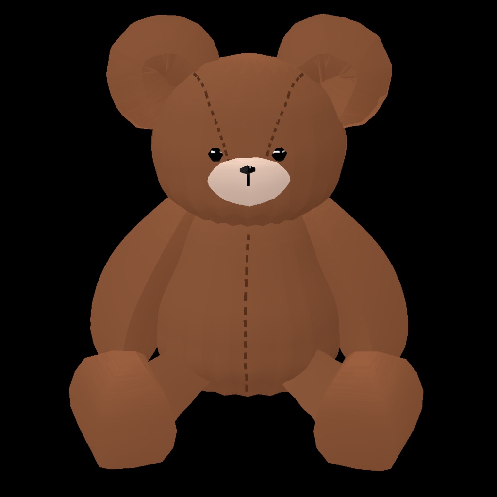 Vroid用 β版専用 頭の上で動くテディベア!男女兼用 ヘアープリセット素材 (合体可能) TeddyBear 毛绒熊 곰 인형 ʕ·ᴥ·ʔ くま クマ 熊 ぬいぐるみ ロリ系 ゴスロリ vroid studio ベータ版 beta β