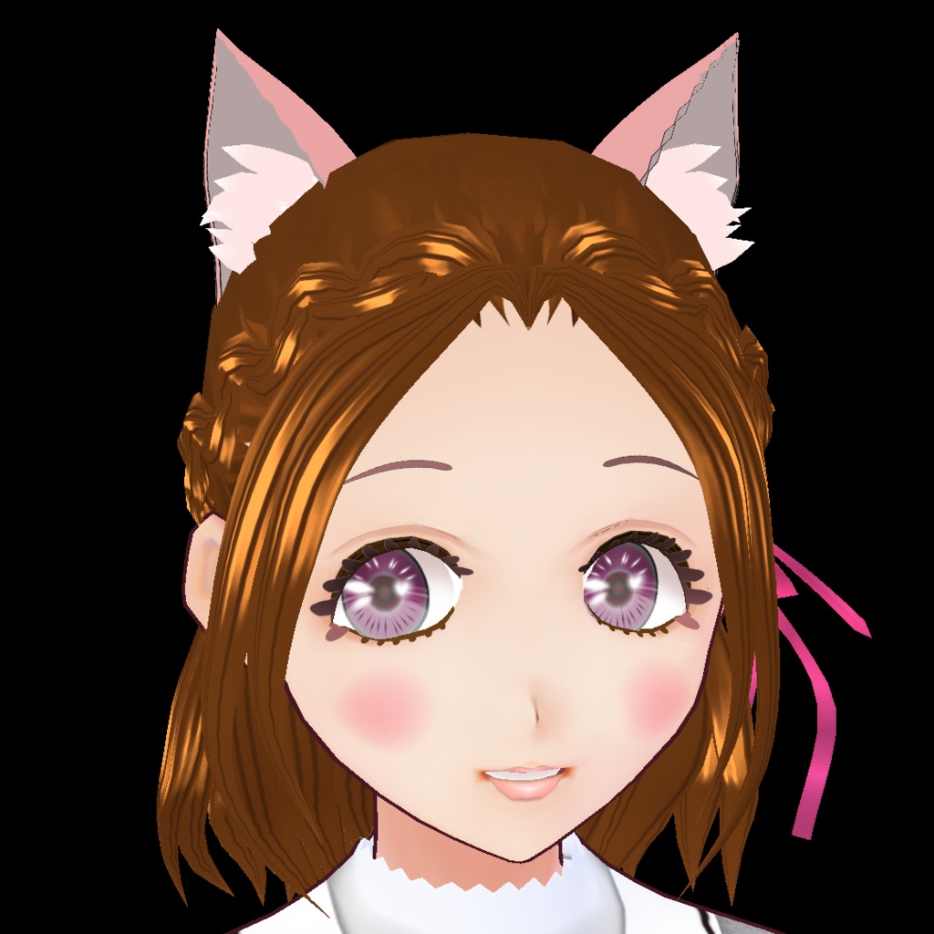 Vroid用 β版専用 既存ヘアと合体OK 動く猫耳16色セット★ ヘアプリセット素材 Cat ear (Moving cat ears) ケモ耳 ケモミミ ねこ耳 ネコ耳 vroid studio ベータ版 beta β