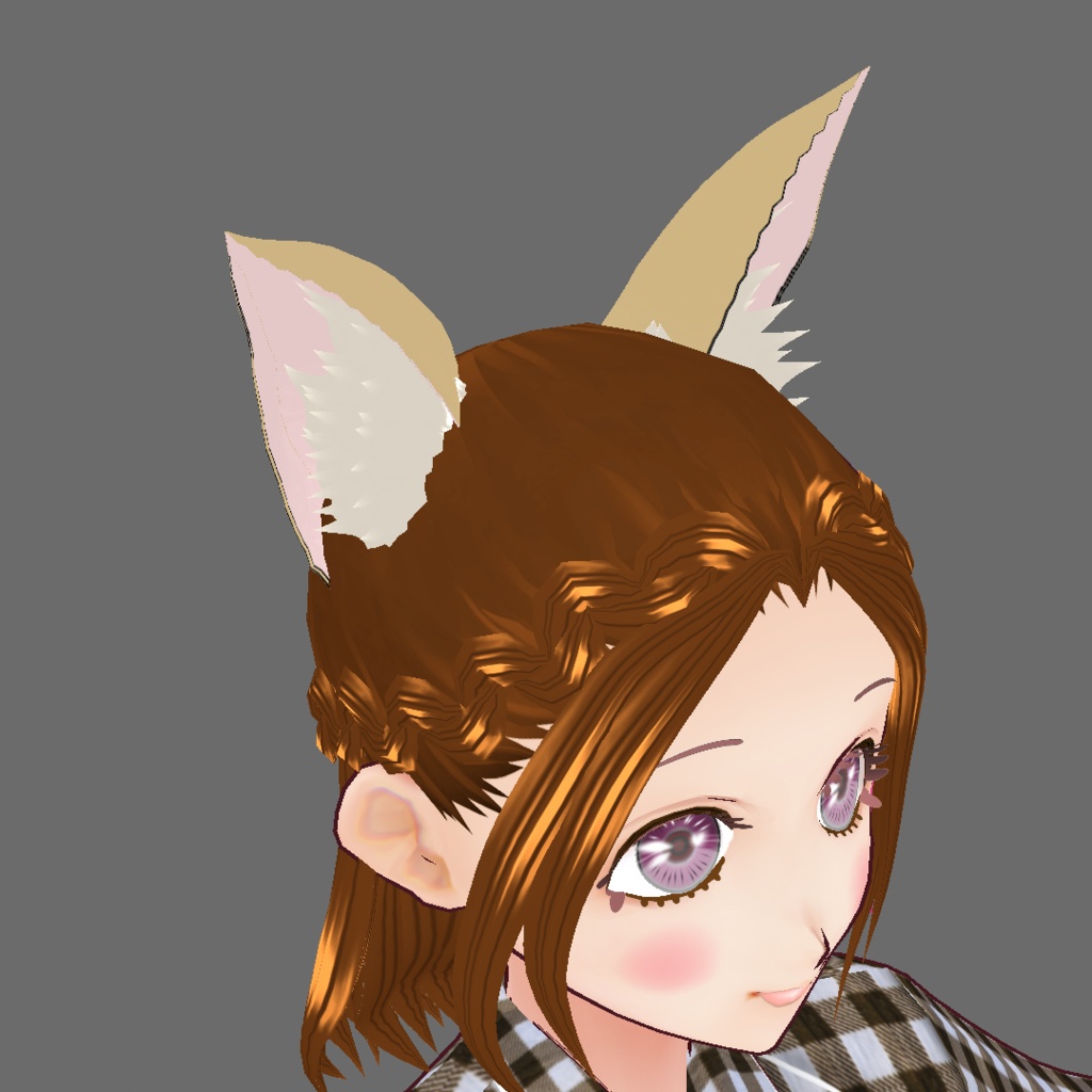 Vroid用 β版専用 既存ヘア合体OK 動く狐耳8色セット★ ヘアプリセット素材 Fox ear (Moving fox ears) ケモみみ ケモミミ ケモ耳 キツネ耳 きつね耳 かわいい vroid studio ベータ版 beta β