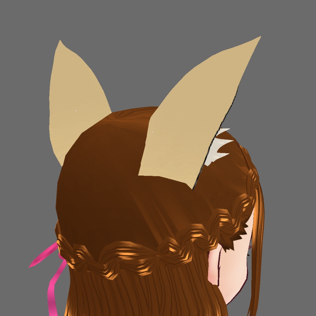 Vroid用 β版専用 既存ヘア合体OK 動く狐耳8色セット★ ヘアプリセット素材 Fox ear (Moving fox ears) ケモみみ ケモミミ ケモ耳 キツネ耳 きつね耳 かわいい vroid studio ベータ版 beta β