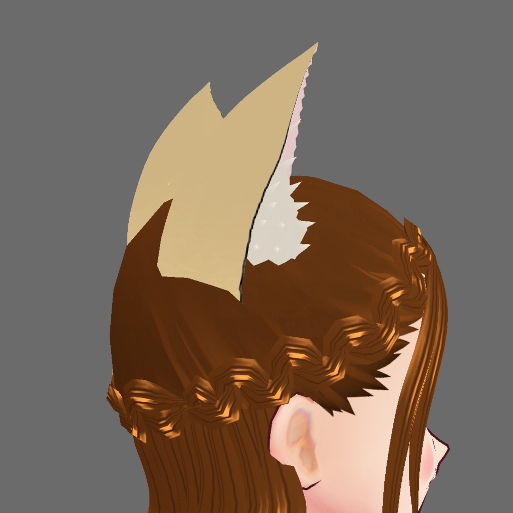 Vroid用 β版専用 既存ヘア合体OK 動く狐耳8色セット★ ヘアプリセット素材 Fox ear (Moving fox ears) ケモみみ ケモミミ ケモ耳 キツネ耳 きつね耳 かわいい vroid studio ベータ版 beta β
