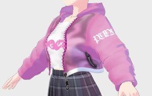 VRoid Studio 正式版β版兼用 パーカー ジャンパー 5色セット テクスチャー Parker jumper casual texture (vroid official release & beta) カジュアル かっこいい かわいい かっこかわいい テクスチャ ライダー ジャケット jacket vroidstudio
