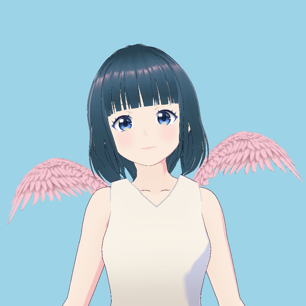 VRoid Studio 正式版 用 ぱたぱた動く!天使の羽根👼 髪型プリセット(はね毛) Moving angel wing wings feather feathers Hair preset エンジェル 羽 はね ハネ move vroidwtudio