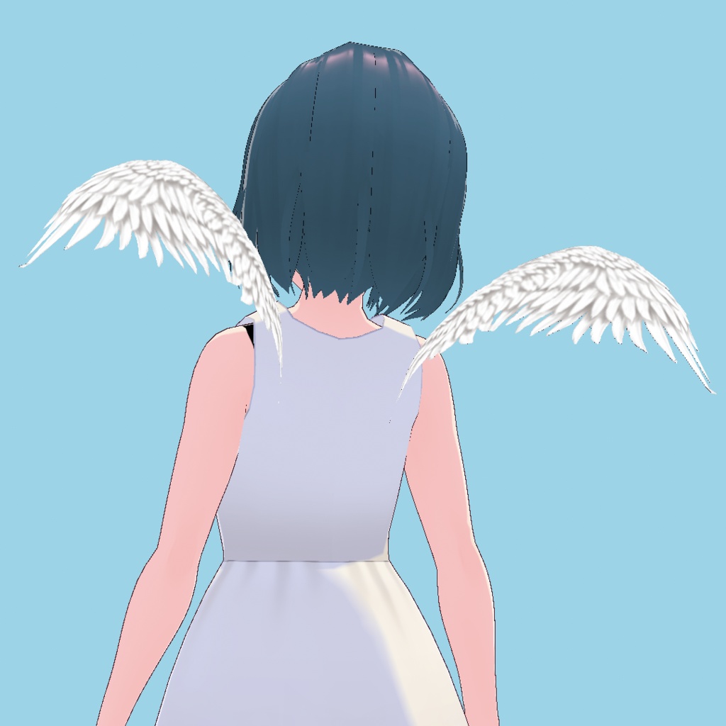 VRoid Studio 正式版 用 ぱたぱた動く!天使の羽根👼 髪型プリセット(はね毛) Moving angel wing wings feather feathers Hair preset エンジェル 羽 はね ハネ move vroidwtudio