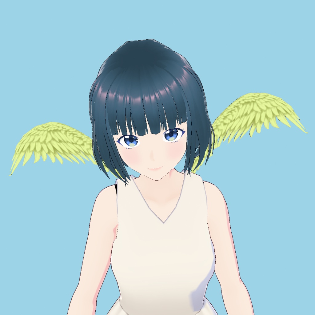 VRoid Studio 正式版 用 ぱたぱた動く!天使の羽根👼 髪型プリセット(はね毛) Moving angel wing wings feather feathers Hair preset エンジェル 羽 はね ハネ move vroidwtudio