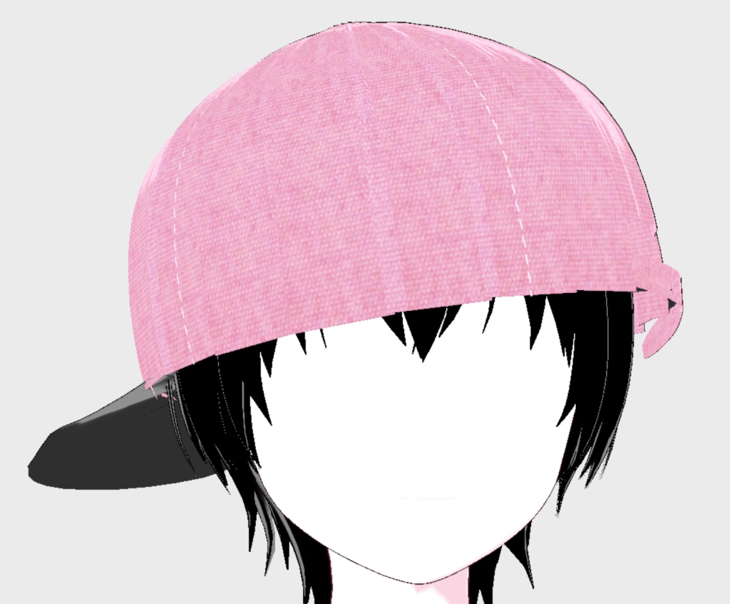 VRoid Studio 正式版 おしゃれなデニム キャップ 12色セット 髪型プリセット(はね毛) Fashionable cap Hair preset Extras 帽子 ジーンズ かわいい かっこいい ダンス 青 黒 ピンク 赤 pretty & cool denim jeans dance blue black pink red vroidtudio