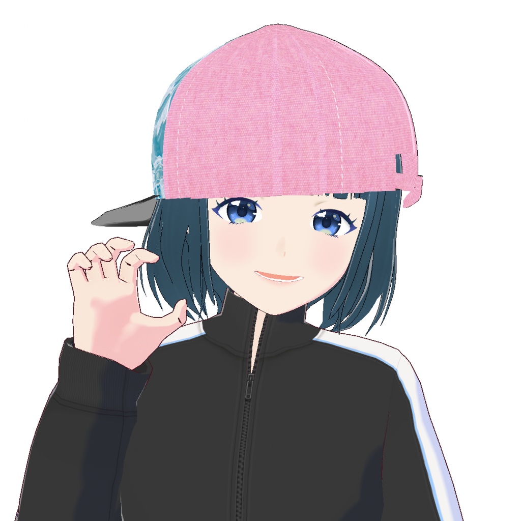 VRoid Studio 正式版 おしゃれなデニム キャップ 12色セット 髪型プリセット(はね毛) Fashionable cap Hair preset Extras 帽子 ジーンズ かわいい かっこいい ダンス 青 黒 ピンク 赤 pretty & cool denim jeans dance blue black pink red vroidtudio