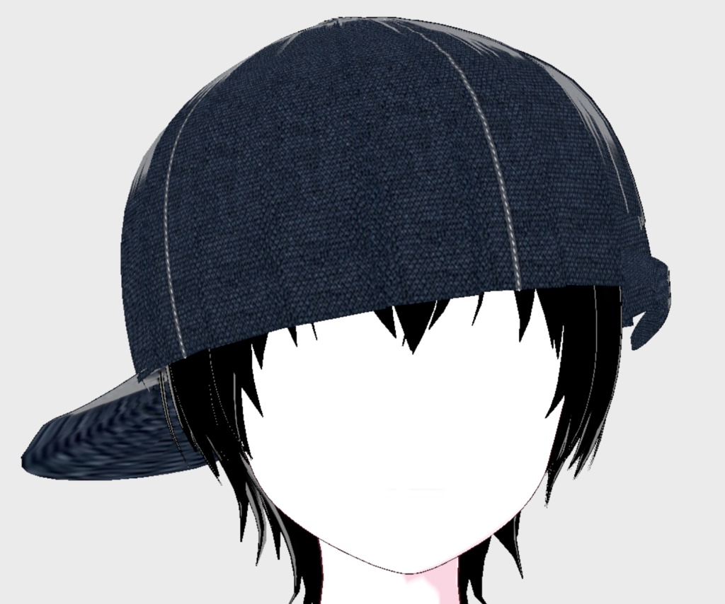 VRoid Studio 正式版 おしゃれなデニム キャップ 12色セット 髪型プリセット(はね毛) Fashionable cap Hair preset Extras 帽子 ジーンズ かわいい かっこいい ダンス 青 黒 ピンク 赤 pretty & cool denim jeans dance blue black pink red vroidtudio