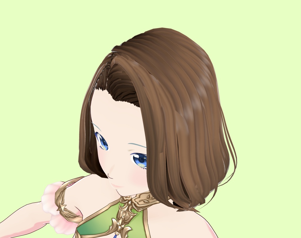 VRoid Studio 正式版 カラー変可 大人っぽいボブ ヘア アップバング 髪型プリセット 前髪・後髪・ベースヘア 3点セット Hairstyle preset Bob Upbang Mature vroidtudio