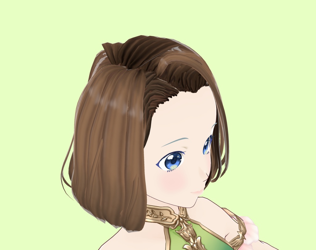 VRoid Studio 正式版 カラー変可 大人っぽいボブ ヘア アップバング 髪型プリセット 前髪・後髪・ベースヘア 3点セット Hairstyle preset Bob Upbang Mature vroidtudio