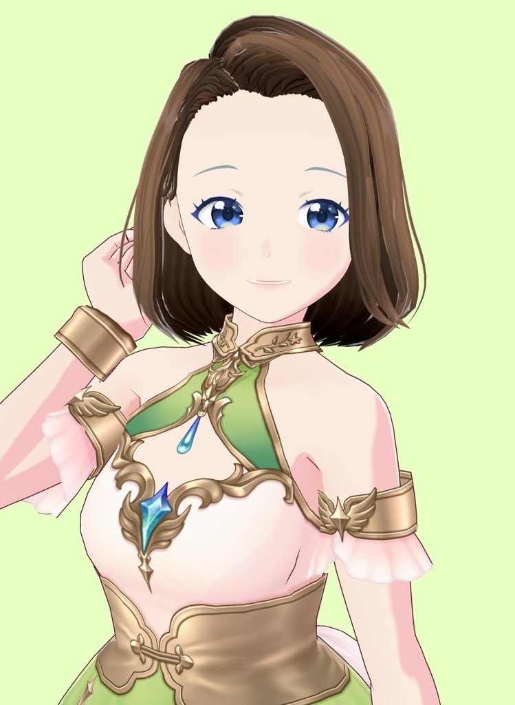 VRoid Studio 正式版 カラー変可 大人っぽいボブ ヘア アップバング 髪型プリセット 前髪・後髪・ベースヘア 3点セット Hairstyle preset Bob Upbang Mature vroidtudio