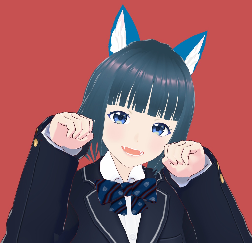VRoid Studio 正式版 ぴょこぴょこ動く可愛い猫耳20色セット 髪型プリセット(はね毛) Cat ear (Moving cat ears) ケモ耳 ケモミミ ねこ耳 ネコ耳 可愛い cute かわいい pretty vroidstudio