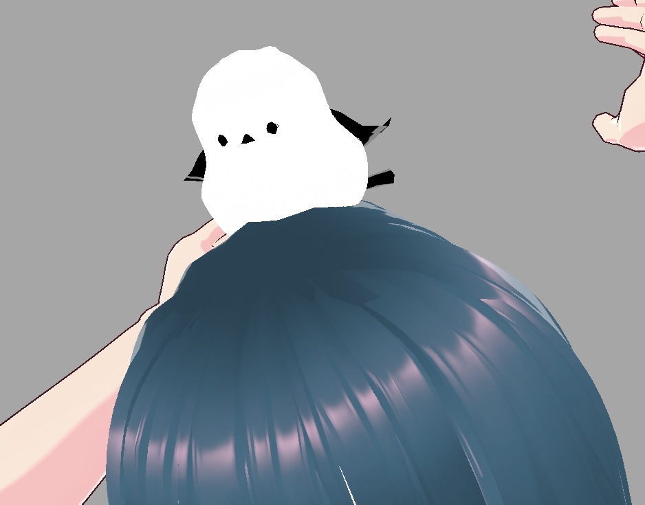 VRoid Studio 正式版 対応済 頭の上でパタパタぷよぷよ動く可愛いシマエナガ 2種セット 男女兼用 カスタムアイテム customitem ヘアープリセット素材 Long-tailed tit 鳥 ペット しまえなが 髪型プリセット vroidstudio