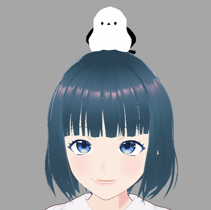 VRoid Studio 正式版 対応済 頭の上でパタパタぷよぷよ動く可愛いシマエナガ 2種セット 男女兼用 カスタムアイテム customitem ヘアープリセット素材 Long-tailed tit 鳥 ペット しまえなが 髪型プリセット vroidstudio