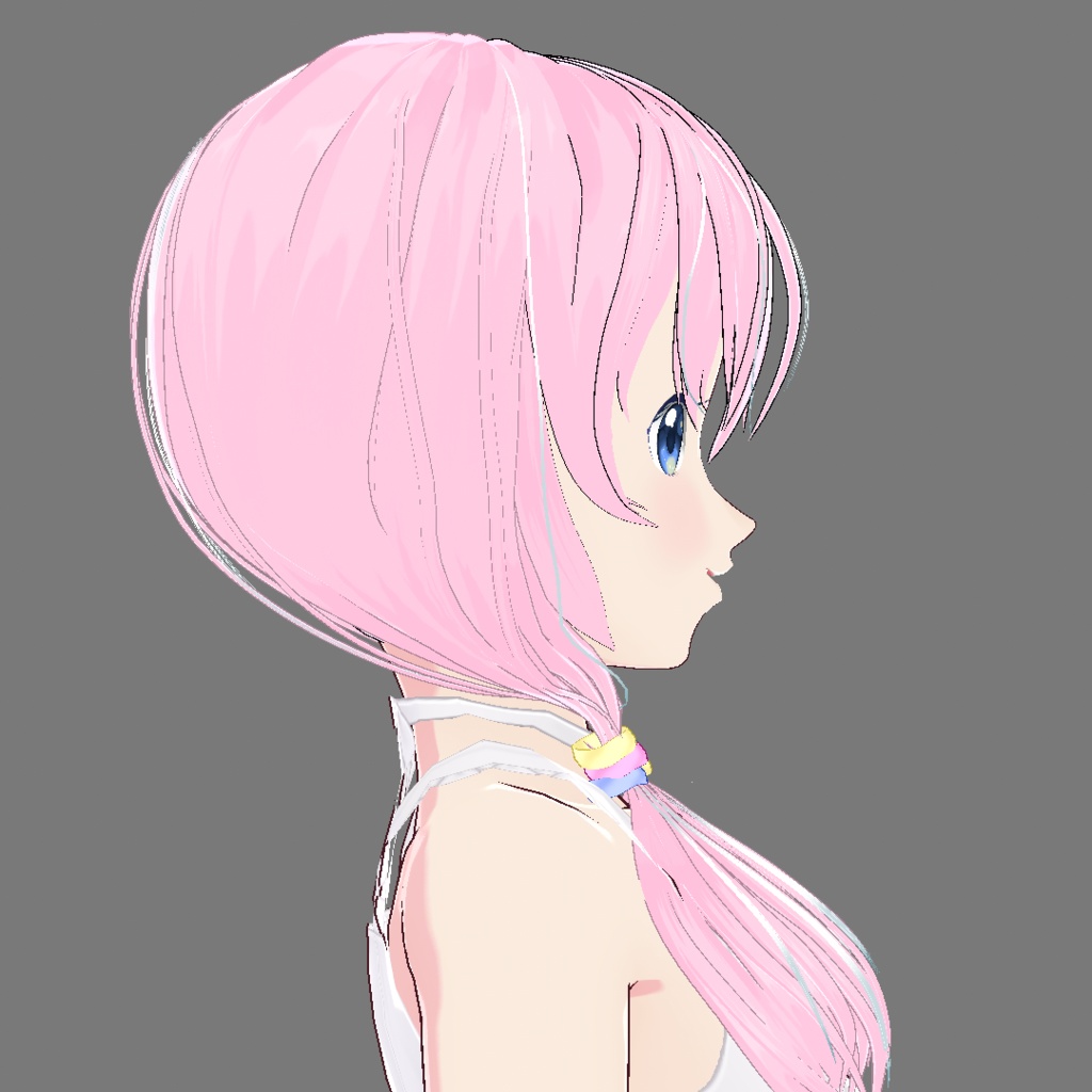 VRoid Studio 正式版 カラー変可 ゆるふわツインテール5色セット 髪型プリセット 前髪・後髪・横髪 3点セット Hairstyle preset Pigtails ツインテ vroidtudio