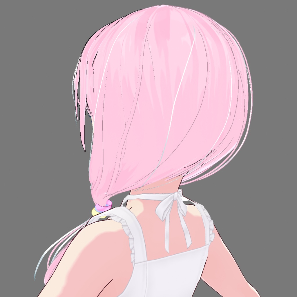 VRoid Studio 正式版 カラー変可 ゆるふわツインテール5色セット 髪型プリセット 前髪・後髪・横髪 3点セット Hairstyle preset Pigtails ツインテ vroidtudio