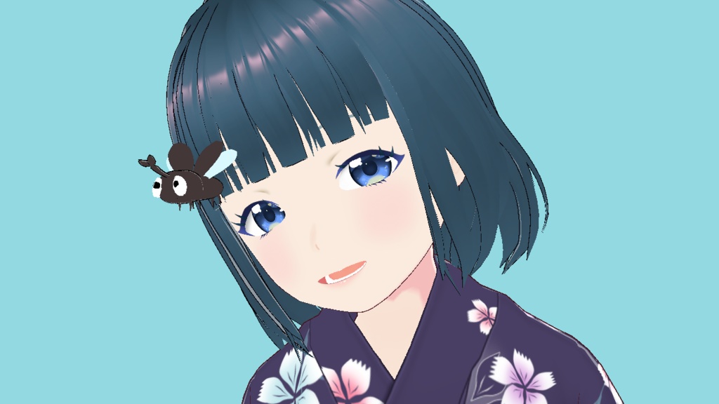 VRoid Studio 正式版 飛び回るカブトムシ&クワガタ 髪型カスタムアイテム(はね毛) Kabutomushi Kuwagata Rhinoceros Stag beetle Hair preset Extras かわいい 動く 動物 虫 昆虫 ペット pretty cute プリセット preset vroidstudio