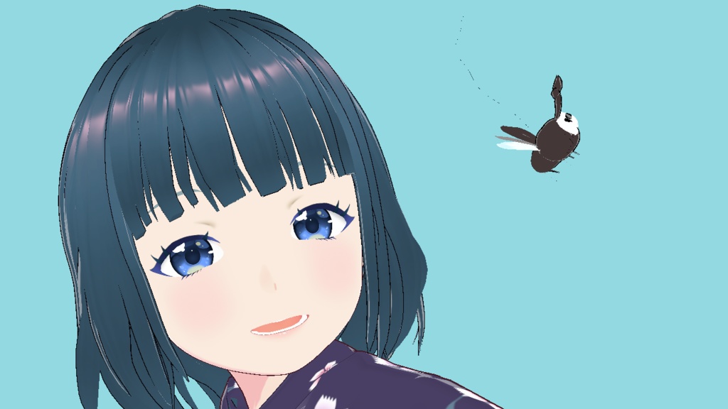 VRoid Studio 正式版 飛び回るカブトムシ&クワガタ 髪型カスタムアイテム(はね毛) Kabutomushi Kuwagata Rhinoceros Stag beetle Hair preset Extras かわいい 動く 動物 虫 昆虫 ペット pretty cute プリセット preset vroidstudio