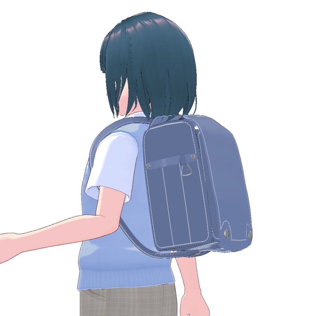 VRoid Studio 正式版 ランドセル カラー変更可 小学生 粛聖ロリ神レクイエム☆ 強風オールバック 等のMMDにも 髪型プリセット(はね毛) 制服 学生 リュック school bag Hair preset かわいい pretty 赤 ピンク 黒 青 ブルー red pink black blue Elementary school vroidstudio