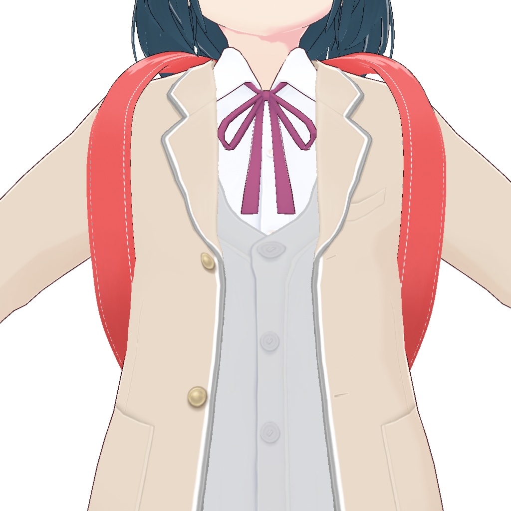 VRoid Studio 正式版 ランドセル カラー変更可 小学生 粛聖ロリ神レクイエム☆ 強風オールバック 等のMMDにも 髪型プリセット(はね毛) 制服 学生 リュック school bag Hair preset かわいい pretty 赤 ピンク 黒 青 ブルー red pink black blue Elementary school vroidstudio