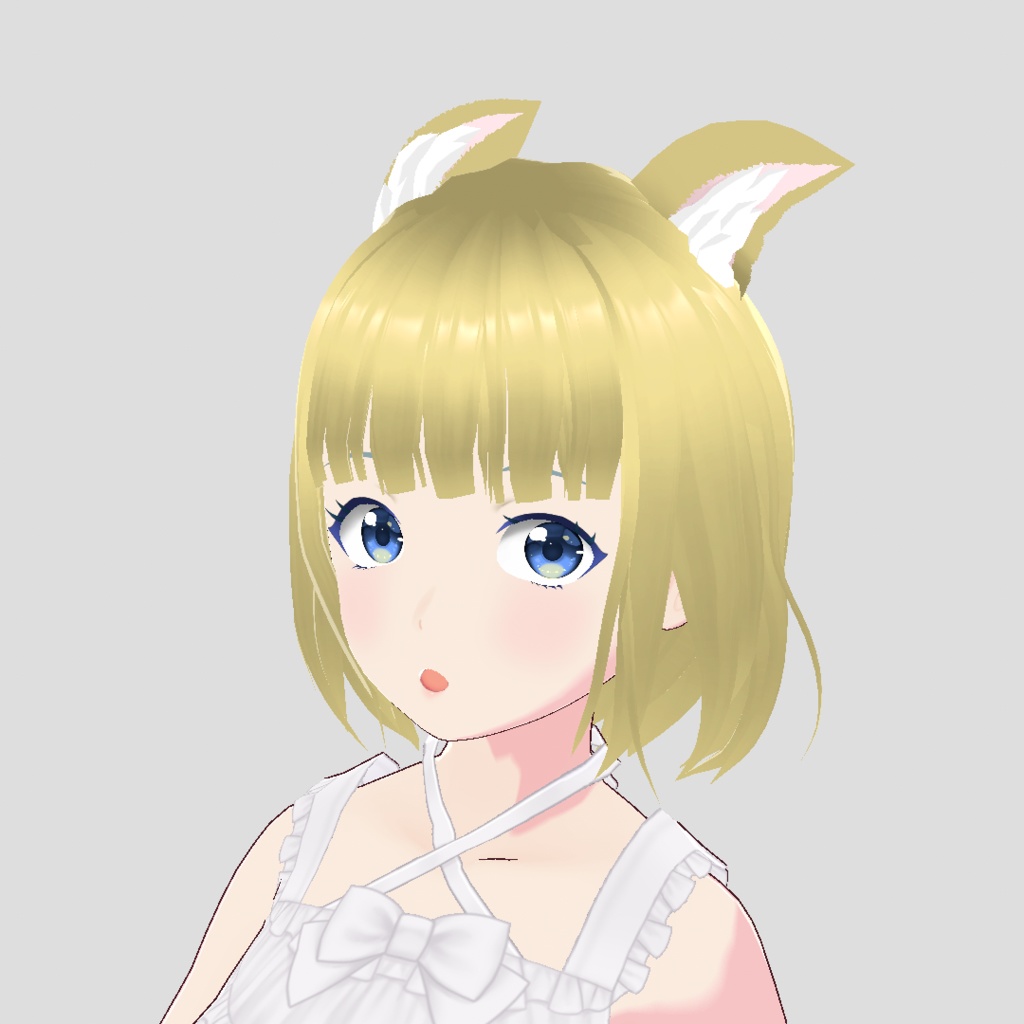 VRoid Studio ぴょこぴょこ動くカワイイねこみみ カラー変更可 正式版 髪型カスタムアイテム(はね毛) ヘアープリセット Hair preset hanege customitem 猫耳 ネコミミ ねこ耳 ネコ耳 nekomimi cat ear かわいい pretty cute vroidstudio