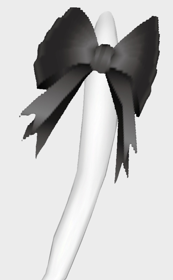 VRoid Studio のままでも固定される! ふりふり動く猫のシッポ りぼん付き 自由にカスタマイズ! 素材データ カスタムアイテム かわいい 可愛い ネコ ねこ しっぽ 尻尾 cat tail pretty cute pink black blue purple red white ピンク 黒 白 青 赤 vroidstudio