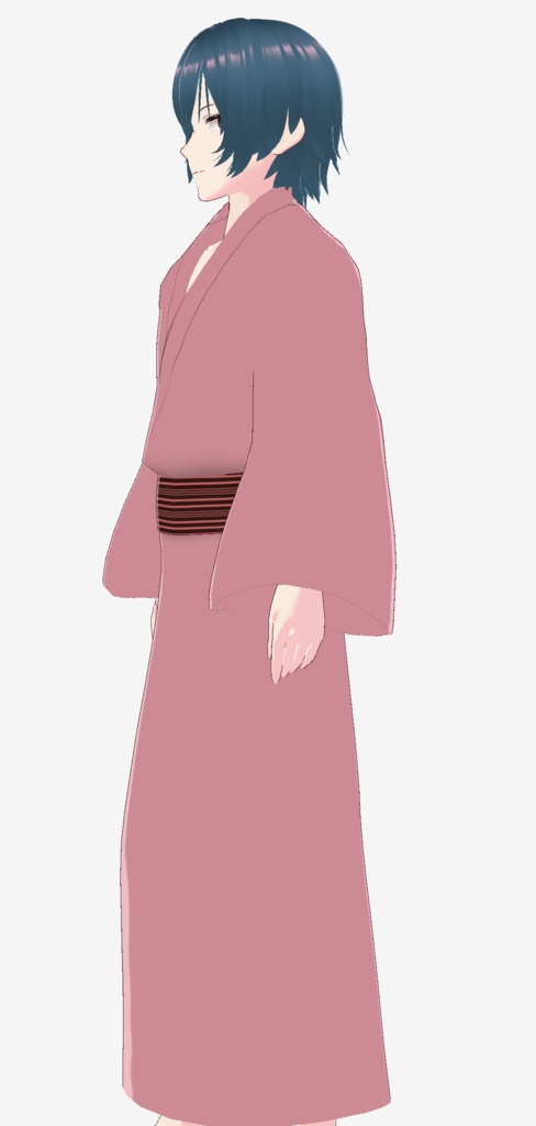 VRoid Studio メンズ着物 無地&縞模様&しま帯&羽織セット 色変更 自由 素材データ 和服 甚平 カスタムアイテム Japanese kimono wafuku male men's 男性 用 お正月 お祭り 浴衣 初詣 cool black blue purple red white green 黒 白 青 赤 緑 vroidstudio