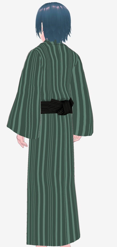 VRoid Studio メンズ着物 無地&縞模様&しま帯&羽織セット 色変更 自由 素材データ 和服 甚平 カスタムアイテム Japanese kimono wafuku male men's 男性 用 お正月 お祭り 浴衣 初詣 cool black blue purple red white green 黒 白 青 赤 緑 vroidstudio